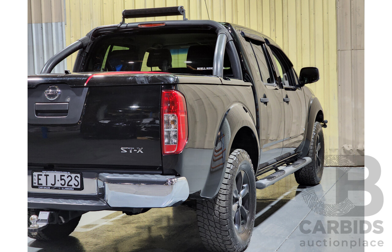 9/2013 Nissan Navara ST-X (4x4) D40 MY12 Dual Cab Utility Black 3.0L V6 Turbo Diesel