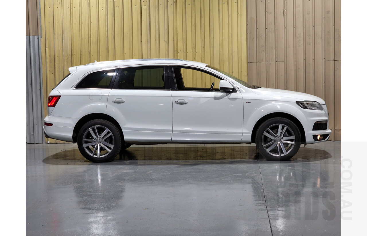 9/2012 Audi Q7 3.0 TDI Quattro S-Line MY12 4d Wagon White 3.0L - Turbo Diesel - 7 Seater