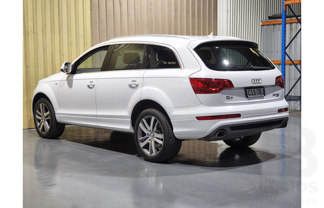 9/2012 Audi Q7 3.0 TDI Quattro S-Line MY12 4d Wagon White 3.0L - Turbo Diesel - 7 Seater