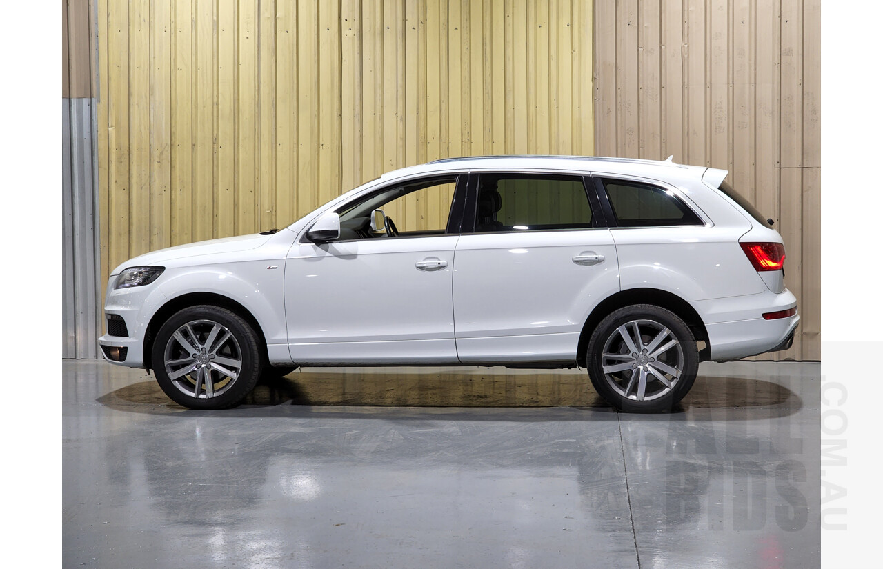 9/2012 Audi Q7 3.0 TDI Quattro S-Line MY12 4d Wagon White 3.0L - Turbo Diesel - 7 Seater