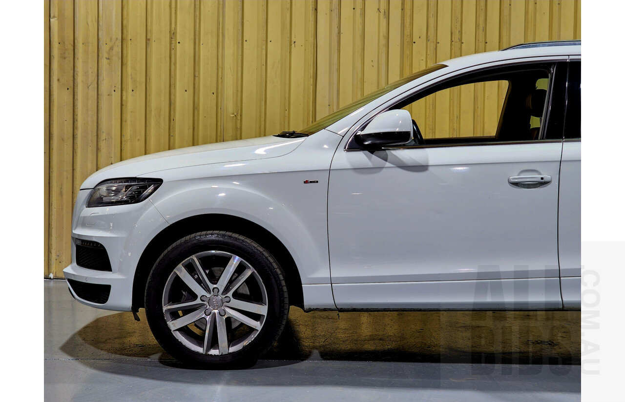 9/2012 Audi Q7 3.0 TDI Quattro S-Line MY12 4d Wagon White 3.0L - Turbo Diesel - 7 Seater