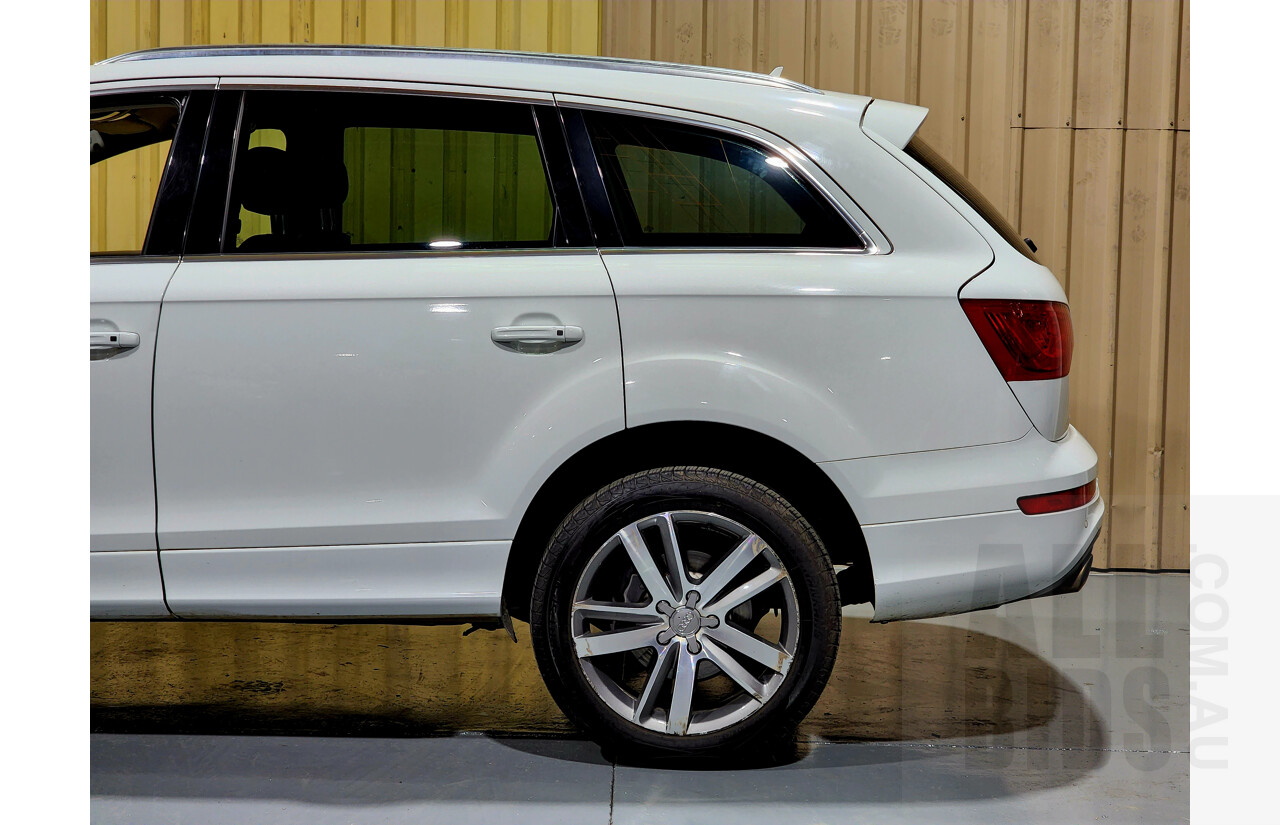 9/2012 Audi Q7 3.0 TDI Quattro S-Line MY12 4d Wagon White 3.0L - Turbo Diesel - 7 Seater