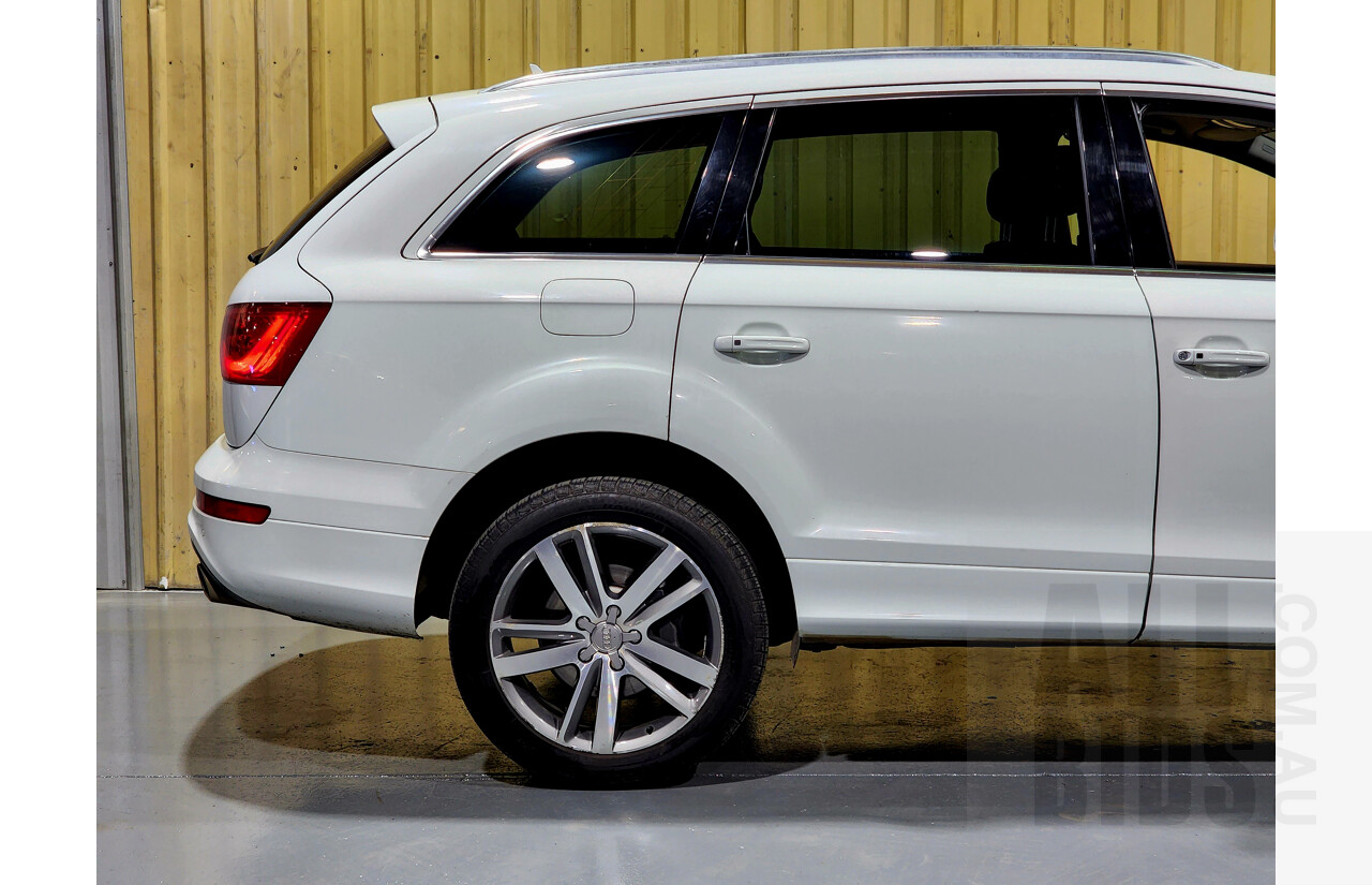 9/2012 Audi Q7 3.0 TDI Quattro S-Line MY12 4d Wagon White 3.0L - Turbo Diesel - 7 Seater