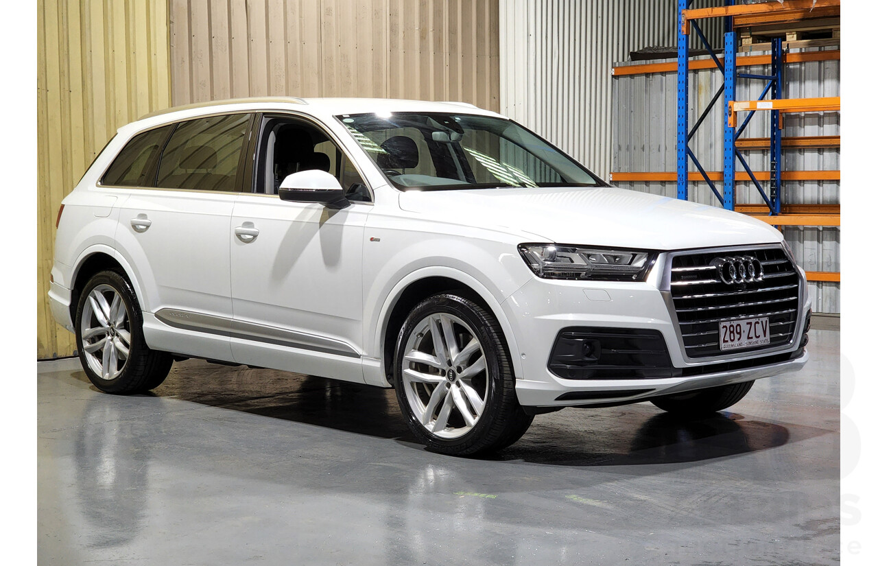 11/2015 Audi Q7 3.0 S-Line Package TDI Quattro 4M 4d Wagon White 3.0L Turbo Diesel - 7 Seater