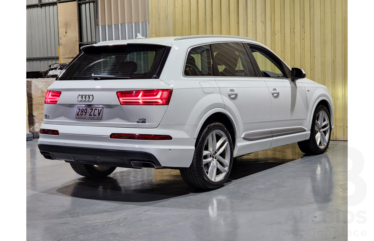 11/2015 Audi Q7 3.0 S-Line Package TDI Quattro 4M 4d Wagon White 3.0L Turbo Diesel - 7 Seater