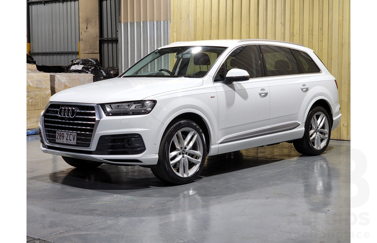 11/2015 Audi Q7 3.0 S-Line Package TDI Quattro 4M 4d Wagon White 3.0L Turbo Diesel - 7 Seater