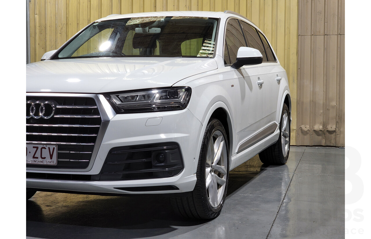 11/2015 Audi Q7 3.0 S-Line Package TDI Quattro 4M 4d Wagon White 3.0L Turbo Diesel - 7 Seater