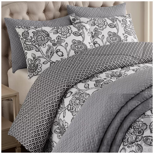 Memory Foam Pillows & 6 Piece Style Decor King Comforter & Coverlet Set - Lot of 2 - Total ORP $184.96