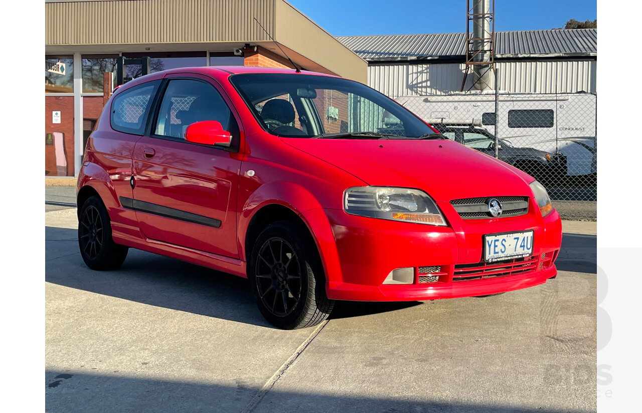 8/2006 Holden Barina  TK 3d Hatchback Red 1.6L