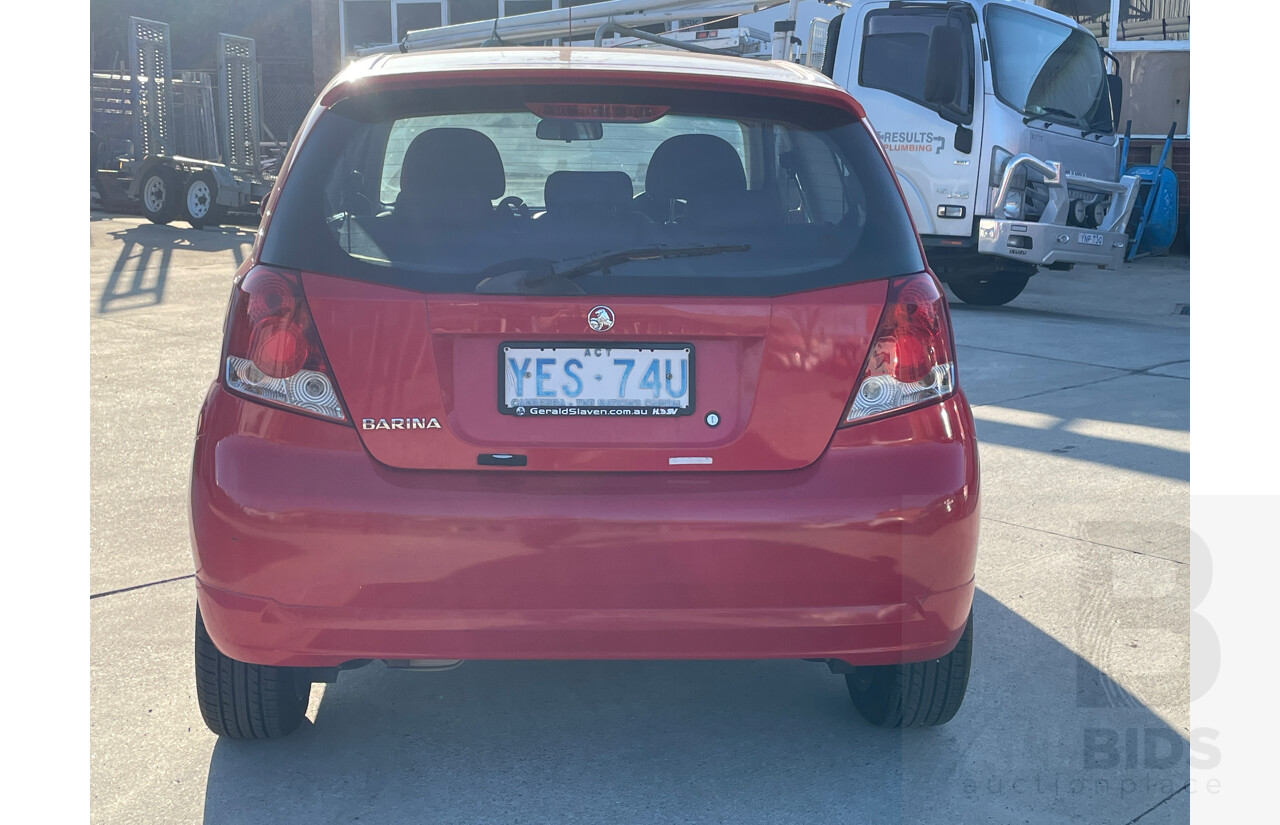 8/2006 Holden Barina  TK 3d Hatchback Red 1.6L