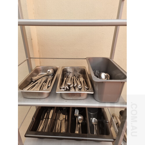 Bulk Quantity of Restaurant Cutlery, Platters, Cookware