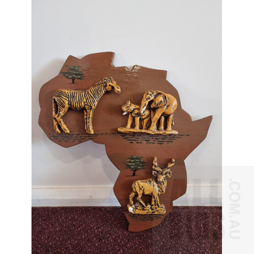 African Wall Hangings and Chalk Board