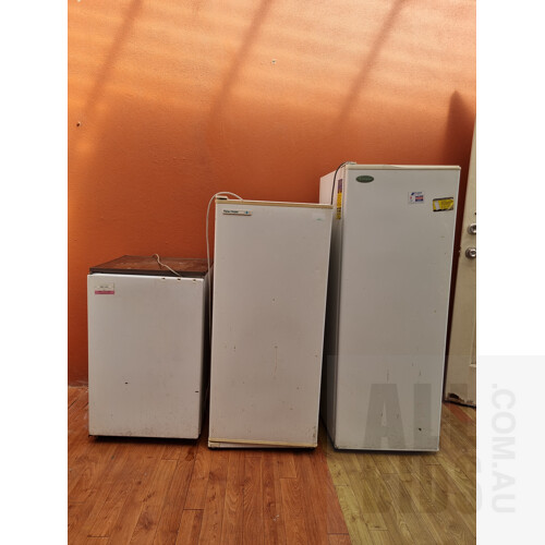 Upright Freezers - Quantity of 3