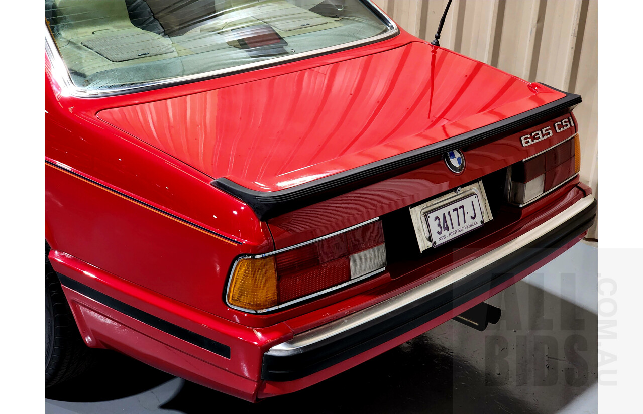 1/1989 BMW 635 CSi E24 2d Coupe Red 3.4L