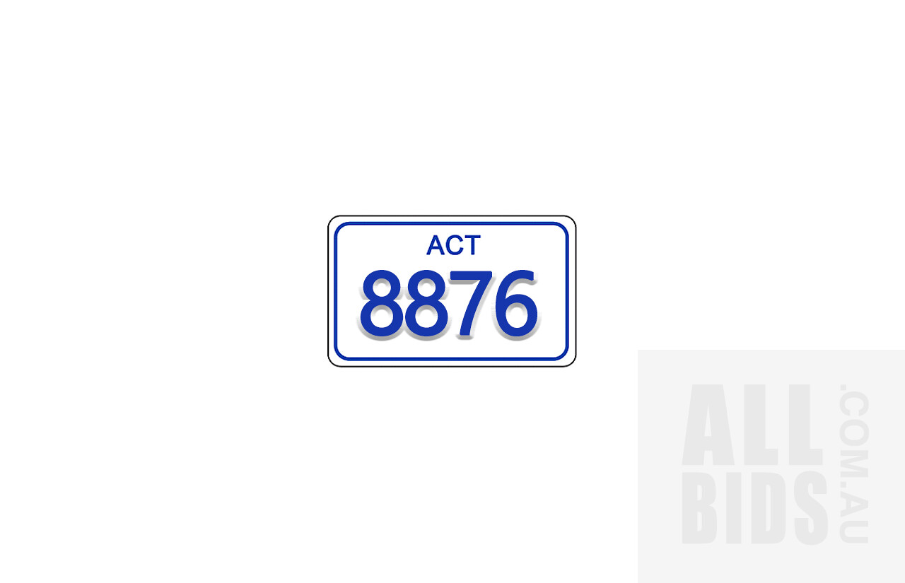 ACT 4-Digit Number Plate - 8876