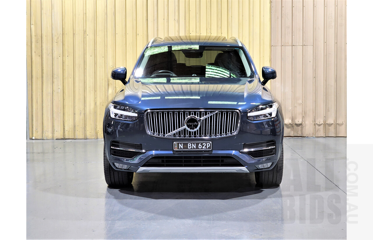 12/2017 Volvo XC90 T6 2.0 Inscription 256 MY18 4d Wagon Blue 2.0L Turbo - 7 Seater