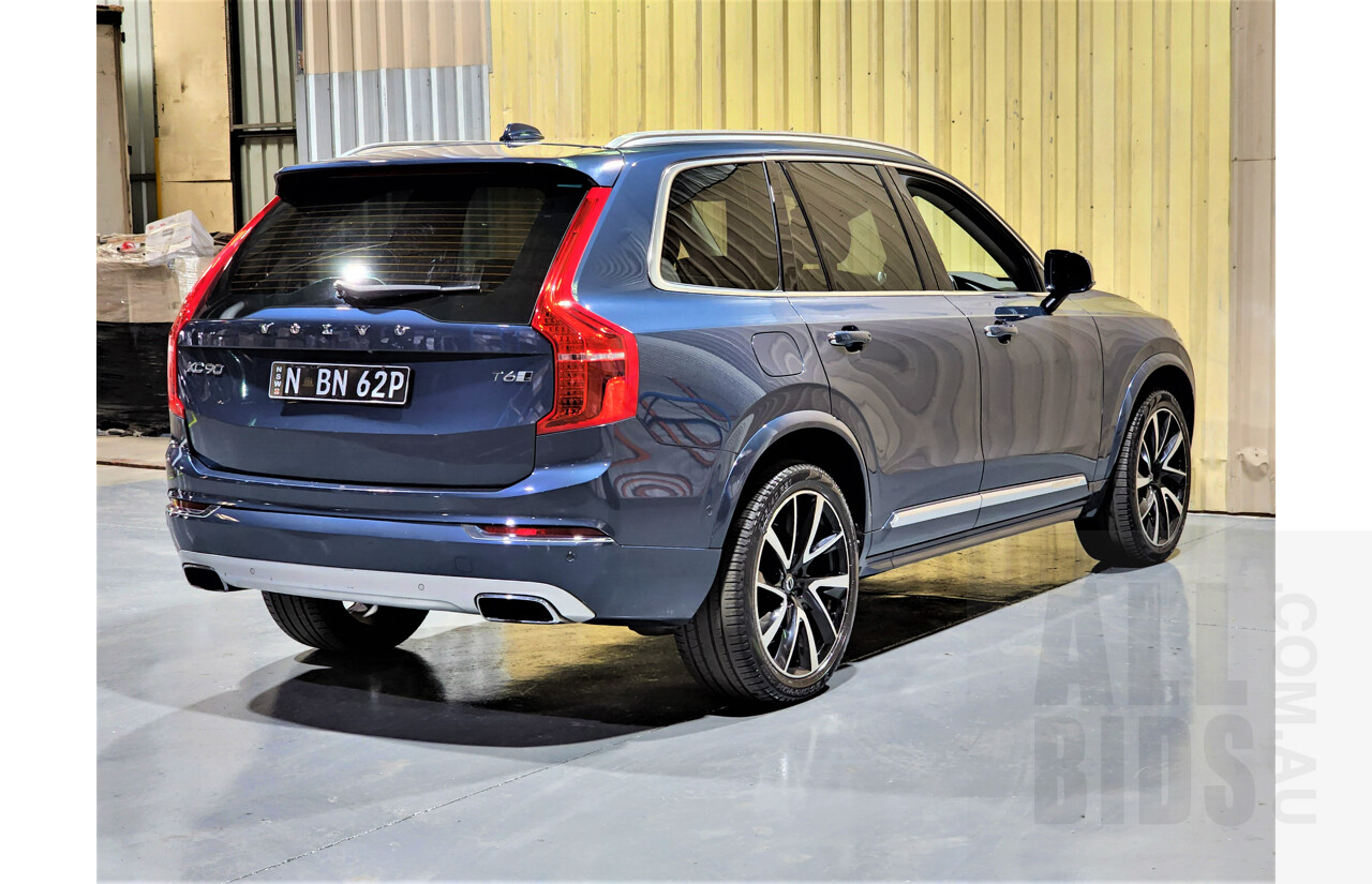 12/2017 Volvo XC90 T6 2.0 Inscription 256 MY18 4d Wagon Blue 2.0L Turbo - 7 Seater