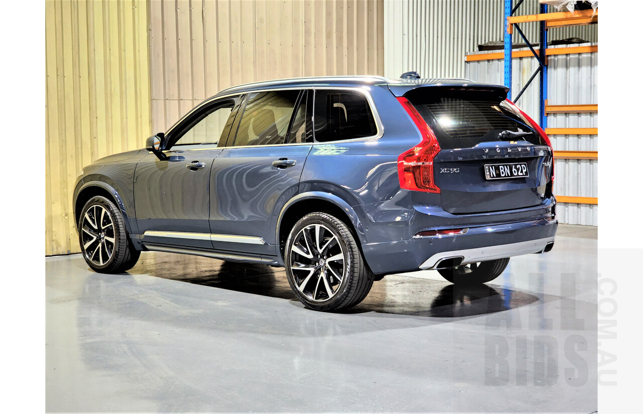 12/2017 Volvo XC90 T6 2.0 Inscription 256 MY18 4d Wagon Blue 2.0L Turbo - 7 Seater