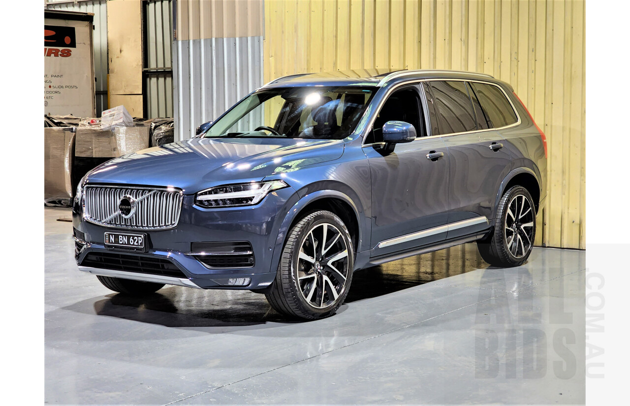 12/2017 Volvo XC90 T6 2.0 Inscription 256 MY18 4d Wagon Blue 2.0L Turbo - 7 Seater