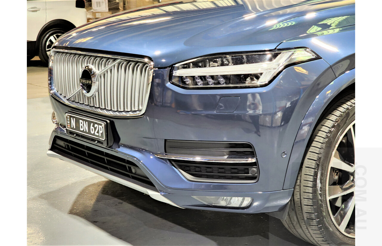 12/2017 Volvo XC90 T6 2.0 Inscription 256 MY18 4d Wagon Blue 2.0L Turbo - 7 Seater
