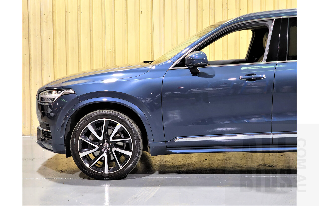 12/2017 Volvo XC90 T6 2.0 Inscription 256 MY18 4d Wagon Blue 2.0L Turbo - 7 Seater