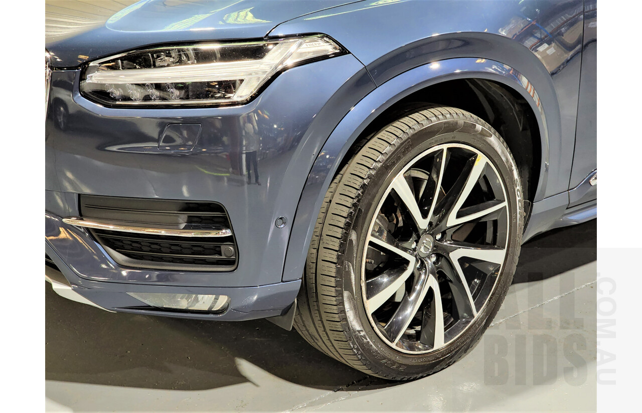 12/2017 Volvo XC90 T6 2.0 Inscription 256 MY18 4d Wagon Blue 2.0L Turbo - 7 Seater