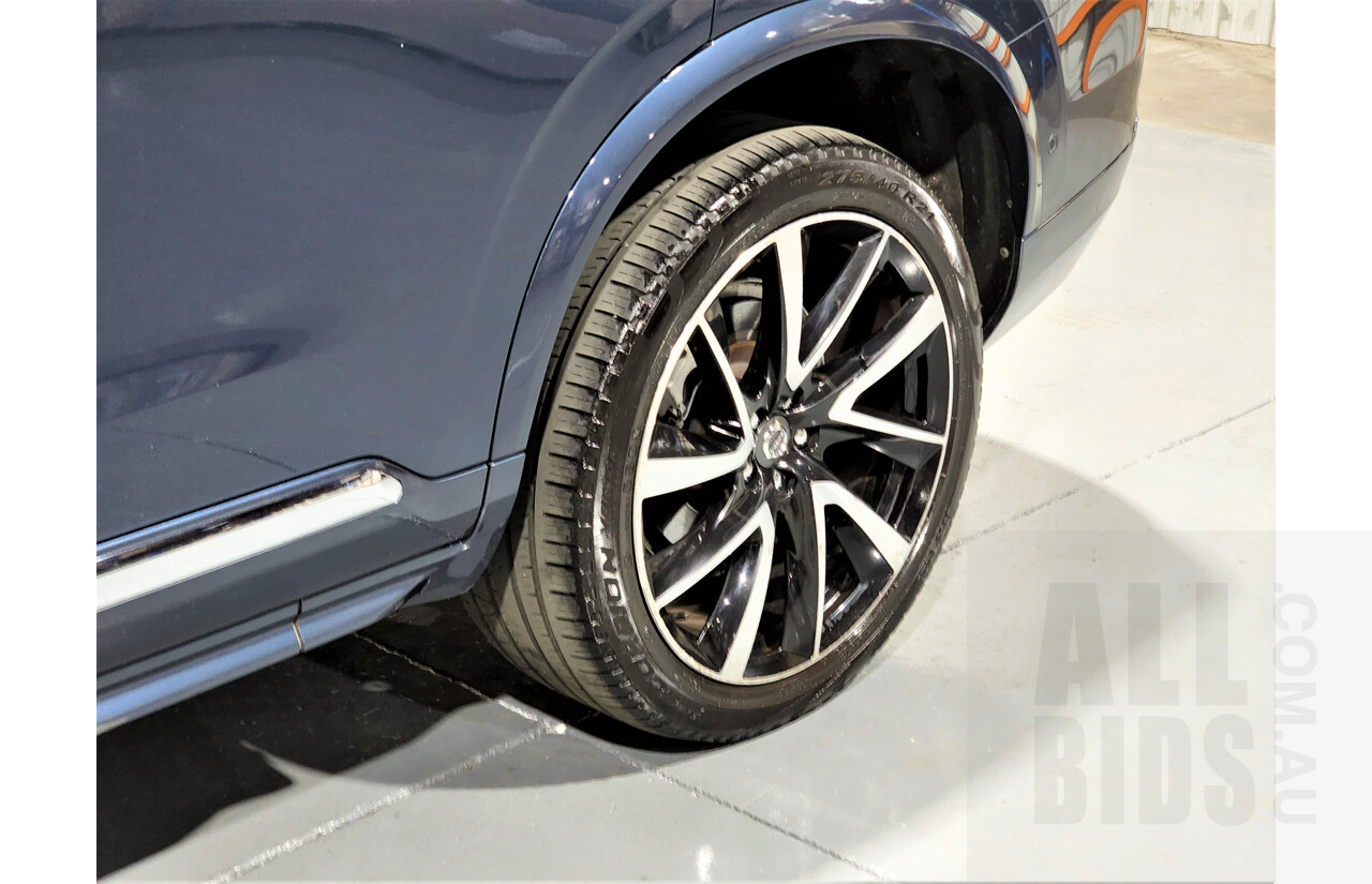 12/2017 Volvo XC90 T6 2.0 Inscription 256 MY18 4d Wagon Blue 2.0L Turbo - 7 Seater