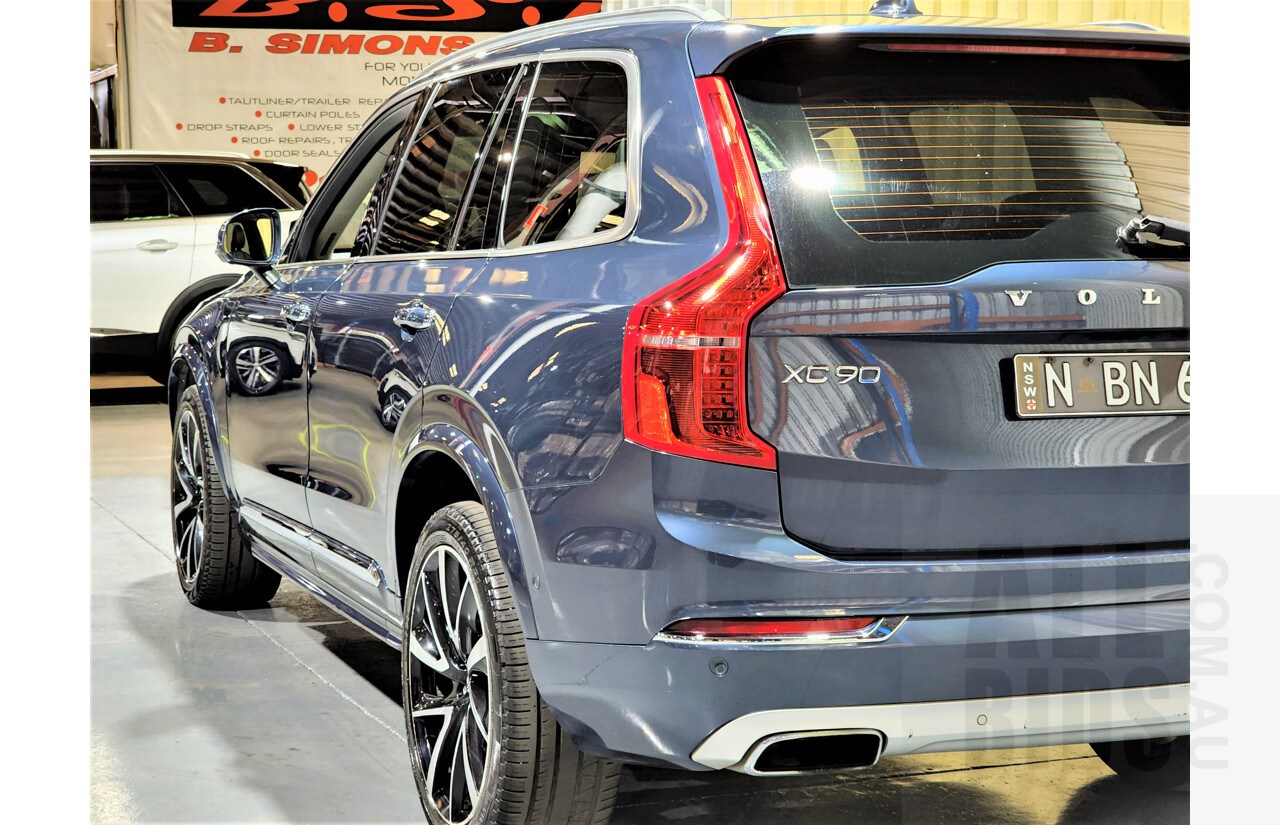 12/2017 Volvo XC90 T6 2.0 Inscription 256 MY18 4d Wagon Blue 2.0L Turbo - 7 Seater