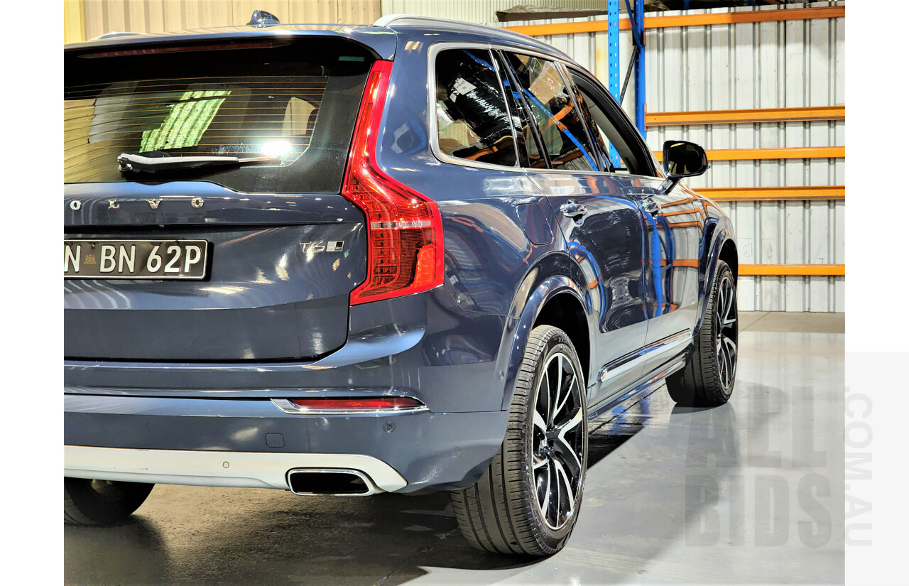 12/2017 Volvo XC90 T6 2.0 Inscription 256 MY18 4d Wagon Blue 2.0L Turbo - 7 Seater