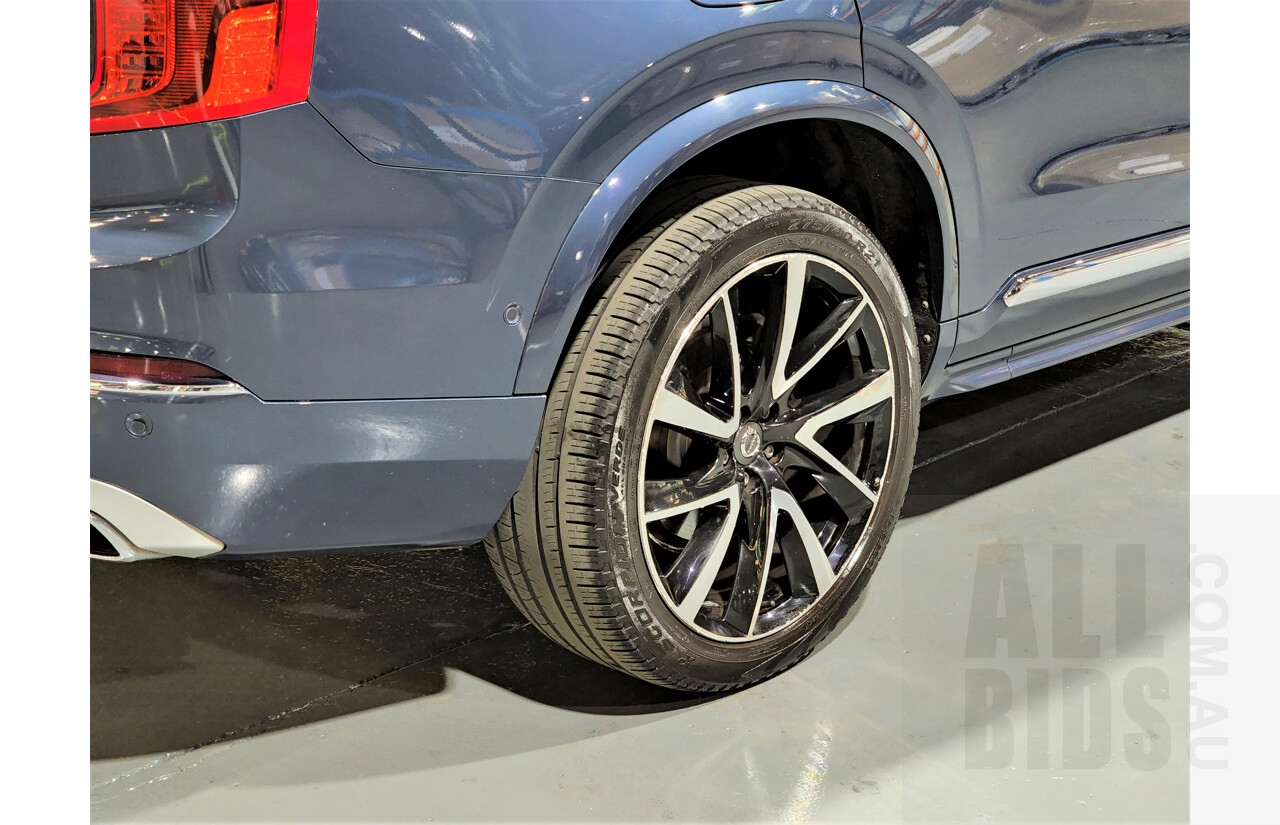 12/2017 Volvo XC90 T6 2.0 Inscription 256 MY18 4d Wagon Blue 2.0L Turbo - 7 Seater