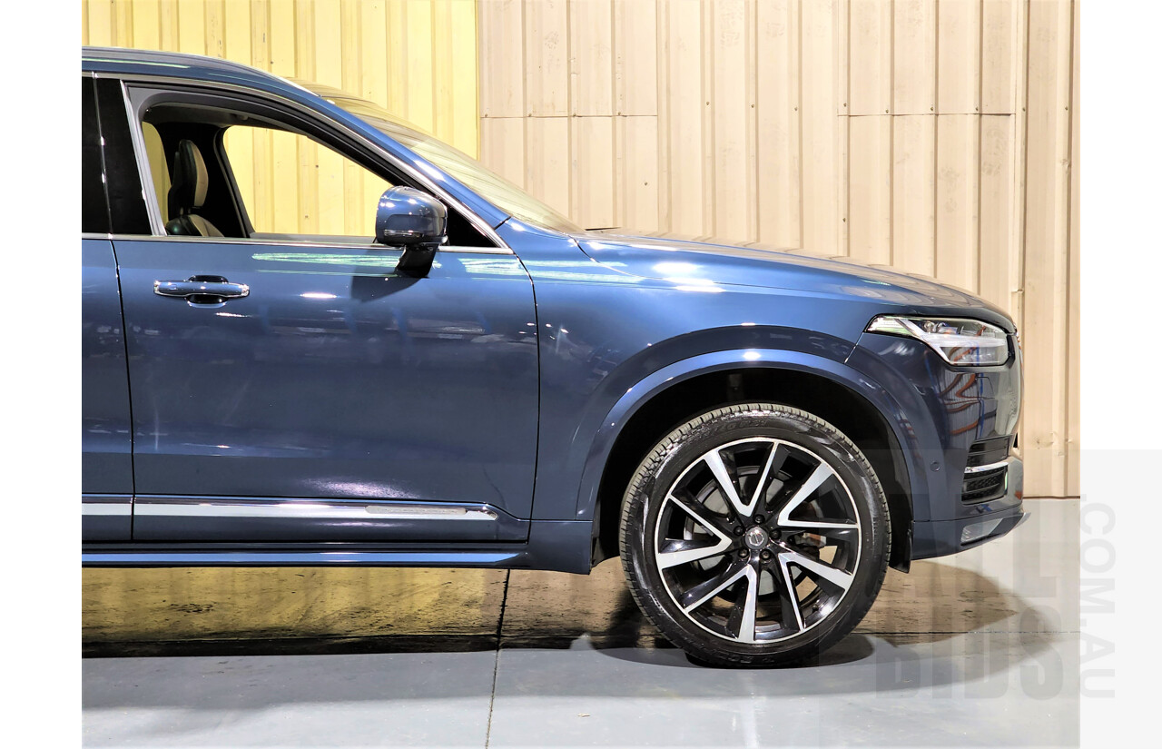 12/2017 Volvo XC90 T6 2.0 Inscription 256 MY18 4d Wagon Blue 2.0L Turbo - 7 Seater