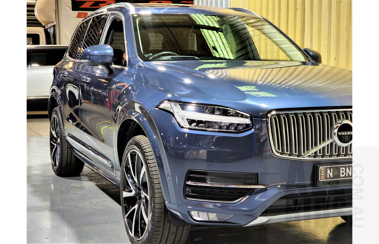 12/2017 Volvo XC90 T6 2.0 Inscription 256 MY18 4d Wagon Blue 2.0L Turbo - 7 Seater