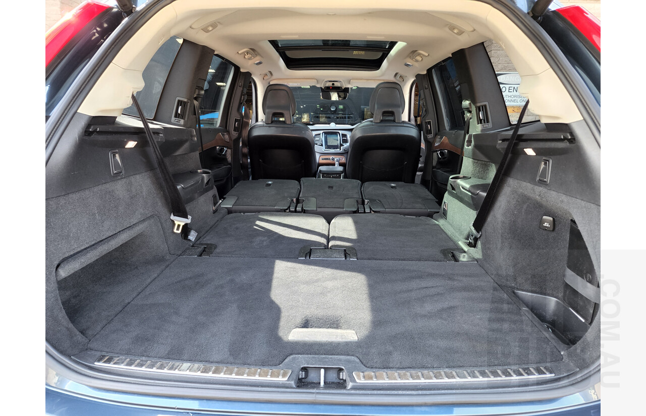 12/2017 Volvo XC90 T6 2.0 Inscription 256 MY18 4d Wagon Blue 2.0L Turbo - 7 Seater