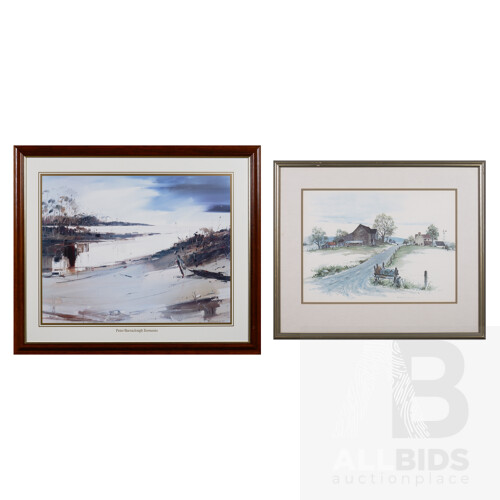 Two Framed Prints - Fred Sanders & Peter Barraclough, largest 61 x 81 cm (framed) (2)