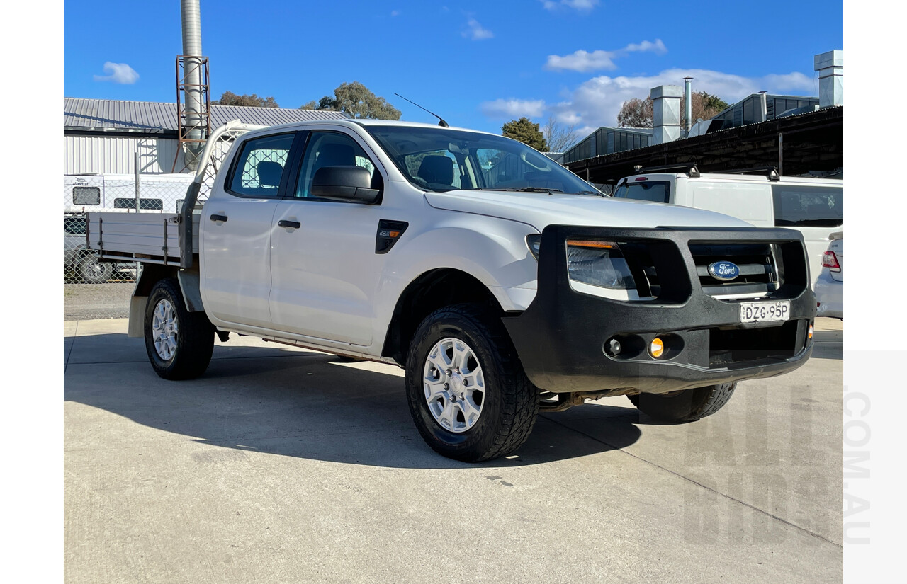 10/2013 Ford Ranger XL 2.2 (4x4) PX Crew C/Chas White 2.2L