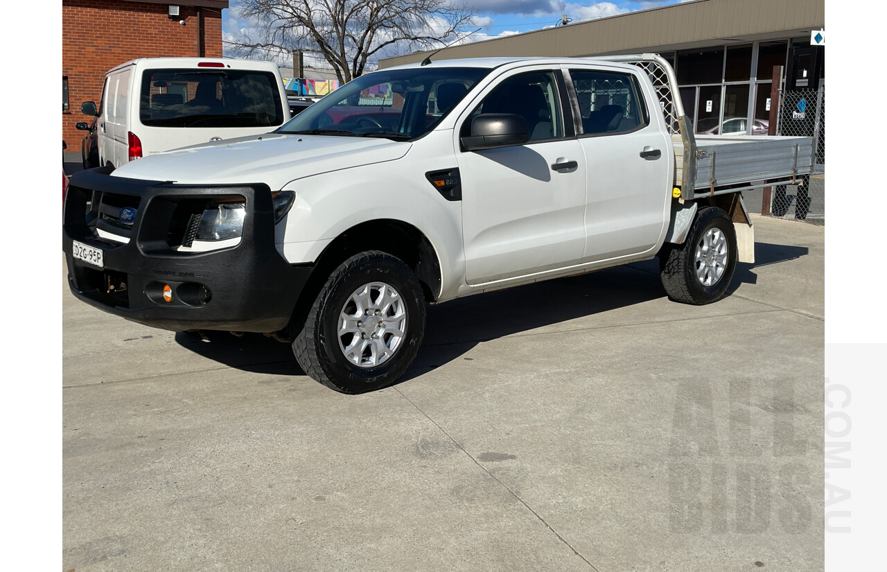 10/2013 Ford Ranger XL 2.2 (4x4) PX Crew C/Chas White 2.2L