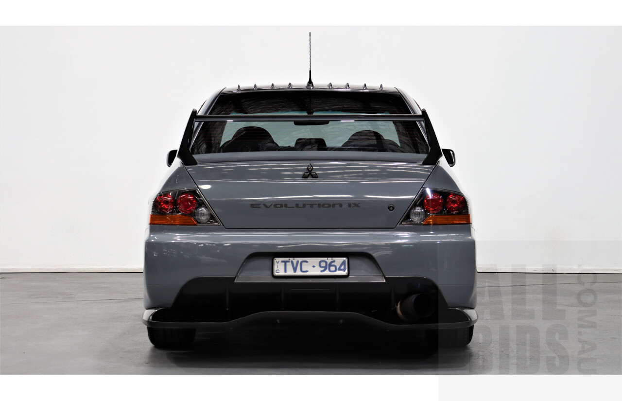 8/2005 Mitsubishi Lancer Evolution IX CY 4d Sedan Wrapped Dark Grey, White underneath 2.0L Turbo