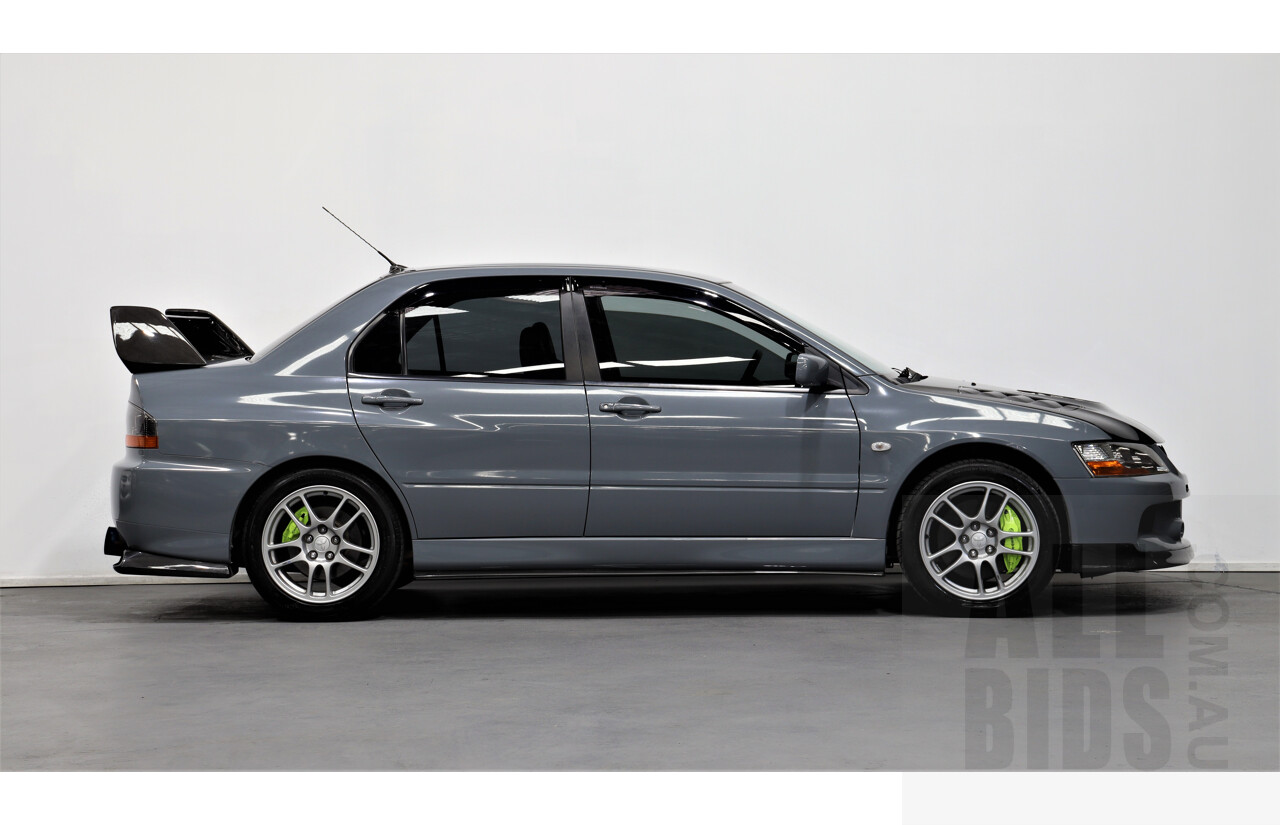 8/2005 Mitsubishi Lancer Evolution IX CY 4d Sedan Wrapped Dark Grey, White underneath 2.0L Turbo