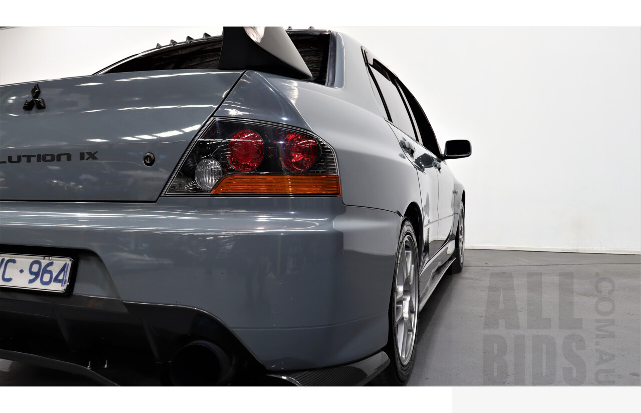 8/2005 Mitsubishi Lancer Evolution IX CY 4d Sedan Wrapped Dark Grey, White underneath 2.0L Turbo