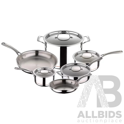 Kirkland (1119338) Signature Stainless Steel Cookware 10 Piece Set - ORP $389.98