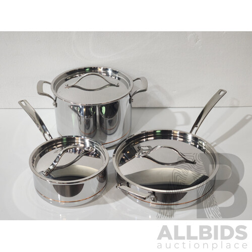 Kirkland (1119338) Signature Stainless Steel Cookware 10 Piece Set - ORP $389.98