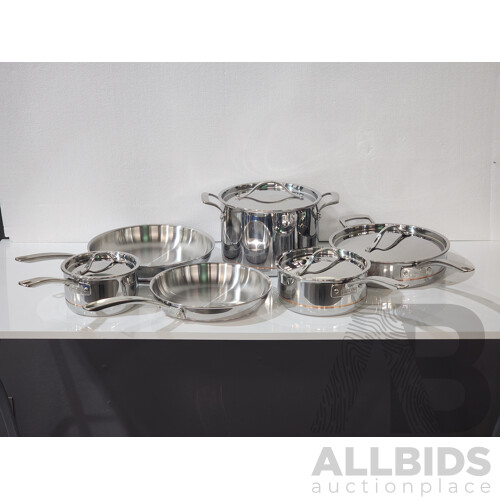 Kirkland (1119338) Signature Stainless Steel Cookware 10 Piece Set - ORP $389.98