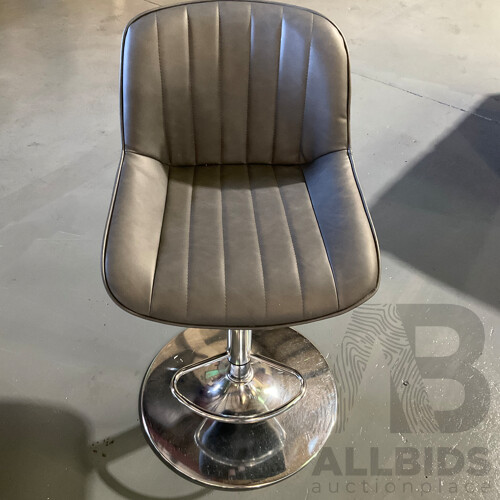 Bayside furnishings black bonded leather gas lift bar online stool