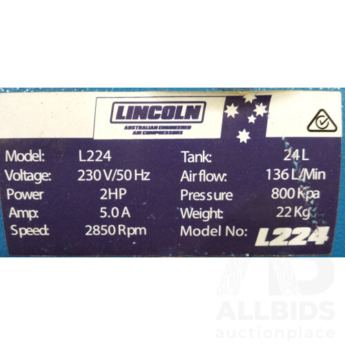Lincoln L224 Air Compressor