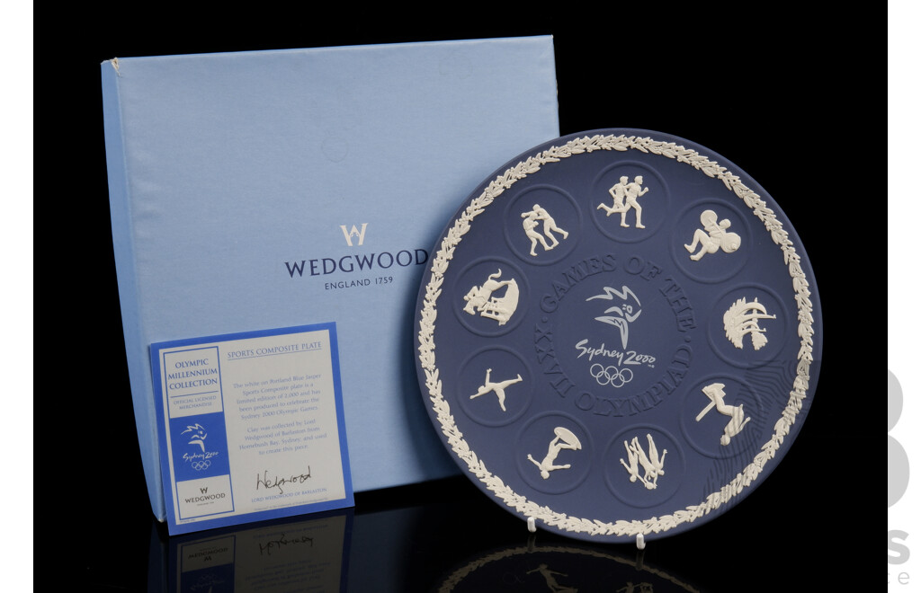 Wedgwood Limited Edition of 2000 Sydney 2000 Olympics Commemerative Plate in Original Box with Ceritificate