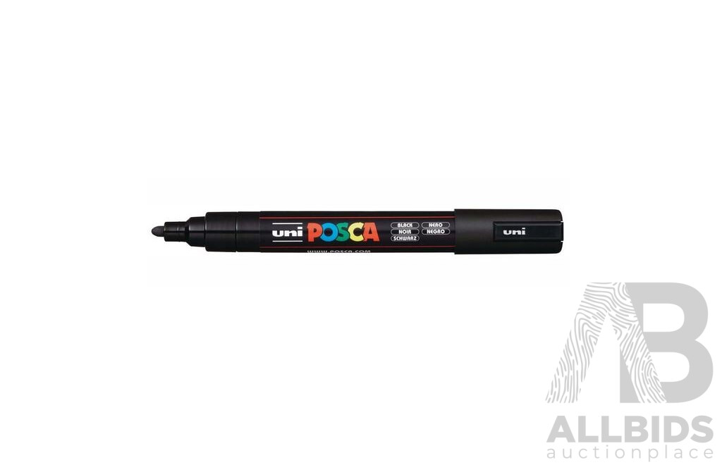 Uniball Posca Wter-Based Paint Marker (Black, 6 Pack) - Lot of 8 - Total ORP $312.00