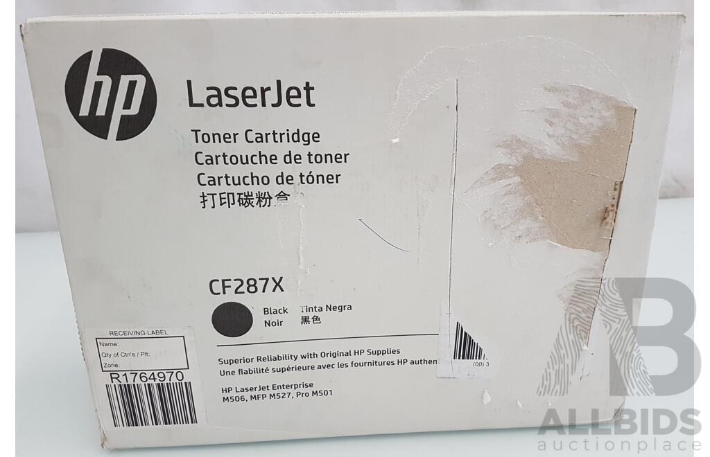 HP LaserJet CF287XC Toner Cartridge - ORP $360.00