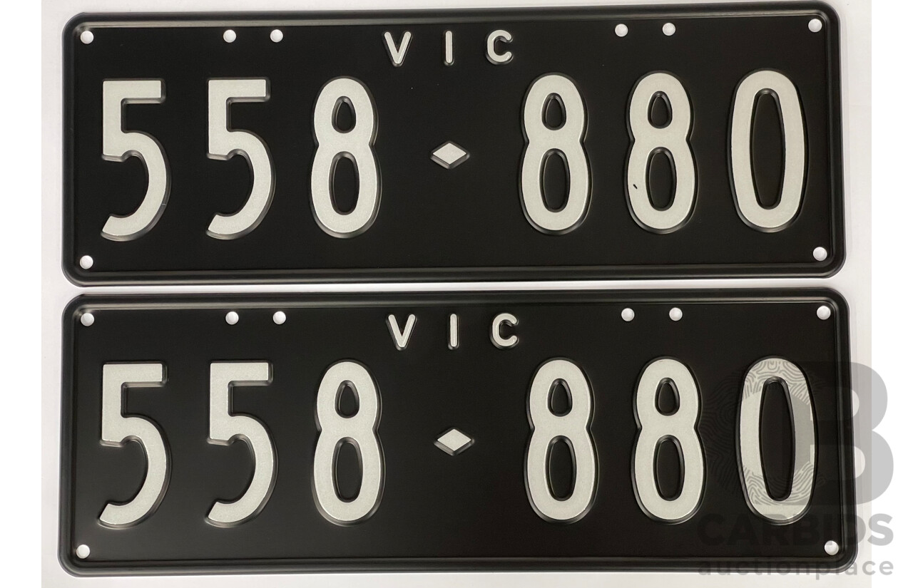 Victorian VIC 6 - Digit Number Plate 558-880