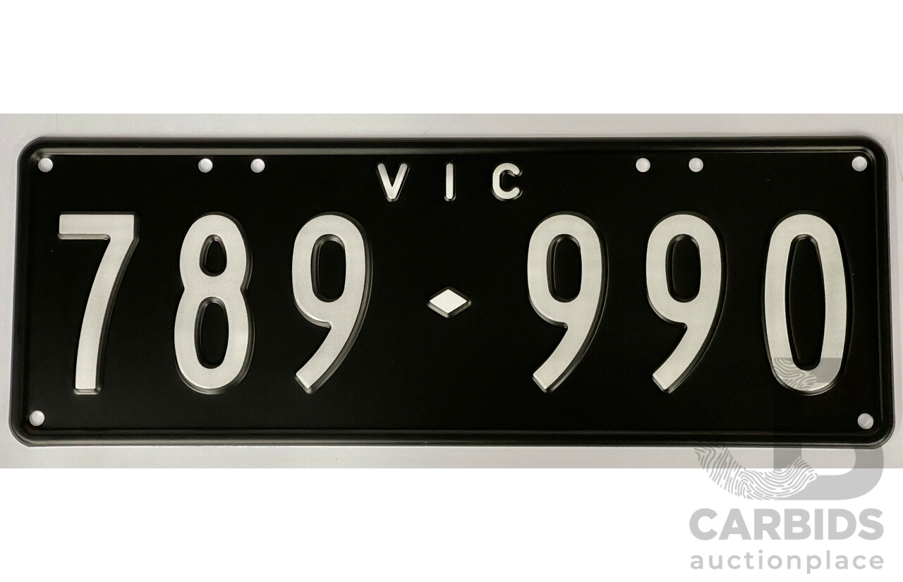 Victorian VIC 6 - Digit Number Plate 789-990