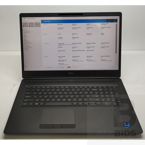 Dell Precision 7760 Intel Xeon (W-11955 VPro) 2.6GHz-5GHz 8-Core CPU 17.3-Inch UHD (4K) 120Hz Nvidia RTX A3000 Workstation Laptop w/Dell Performance Dock - 2+ Years OEM Warranty Remaining
